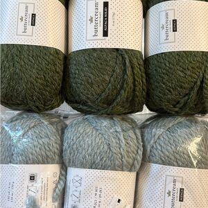 Buttercream Luxe Craft Yarn Bundle - Green and Sage